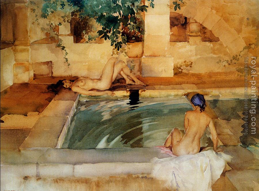 Sir William Russell Flint : Gleaming Limbs And Cool Waters